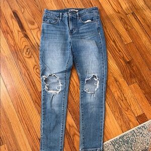Levi’s 721 High Rise Skinny Women's Blue Distressed Jeans